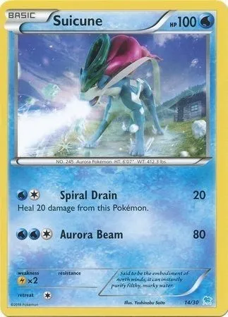 Suicune, Pokémon card TK9S 014 — XY Trainer Kit: Pikachu Libre & Suicune (Suicune) set
