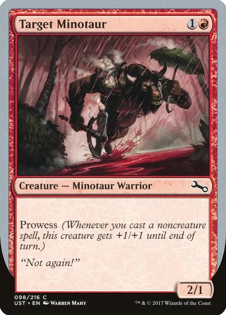 Target Minotaur, Magic card UST 98b — Unstable set
