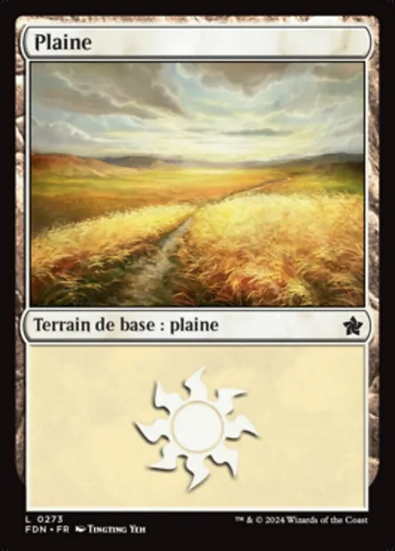 Plaine, carte Magic FDN 273 — extension Foundations