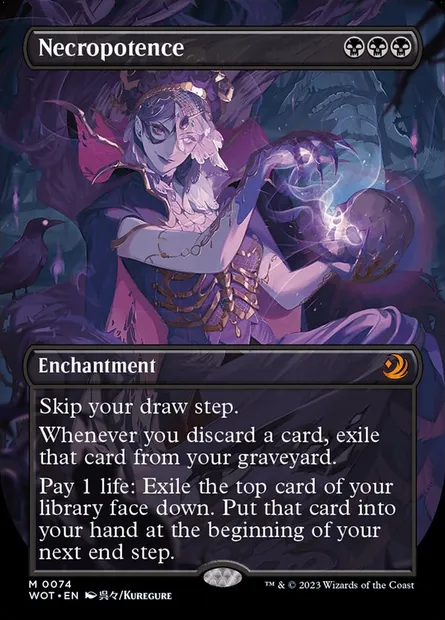 Necropotence, Magic card WOT 74 — Wilds of Eldraine: Enchanting Tales set