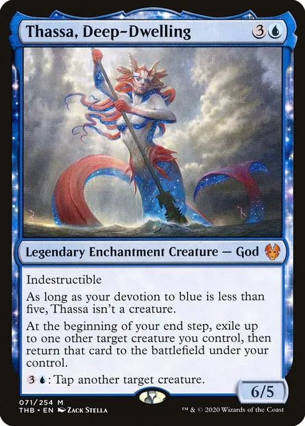 Thassa, Deep-Dwelling, Magic card THB 71 — Theros Beyond Death set