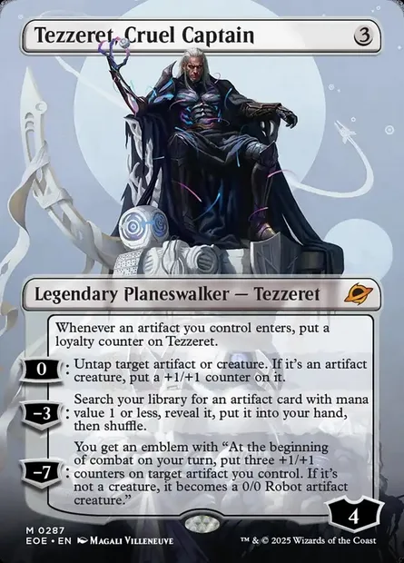 Tezzeret, Cruel Captain, Magic card EOE 287 — Edge of Eternities set