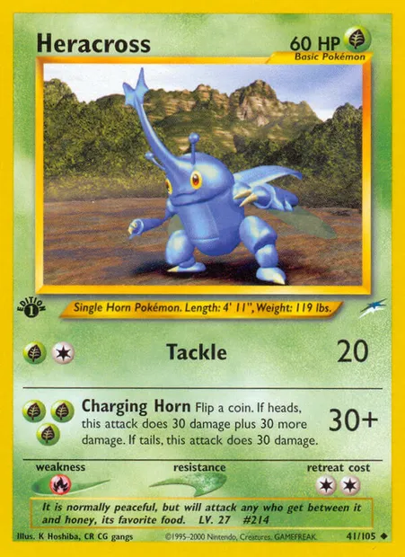 Heracross, Pokémon card NDE 41 — Neo Destiny set