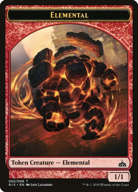 Elemental, Magic card TRIX 2 — Rivals of Ixalan Tokens set