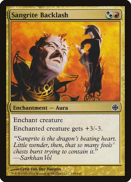 Sangrite Backlash, Magic card ARB 139 — Alara Reborn set