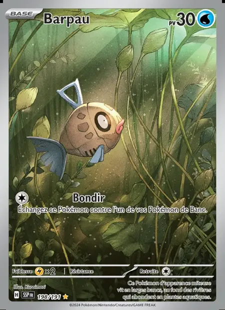 Barpau, carte Pokémon SSP 198 — extension Étincelles Déferlantes