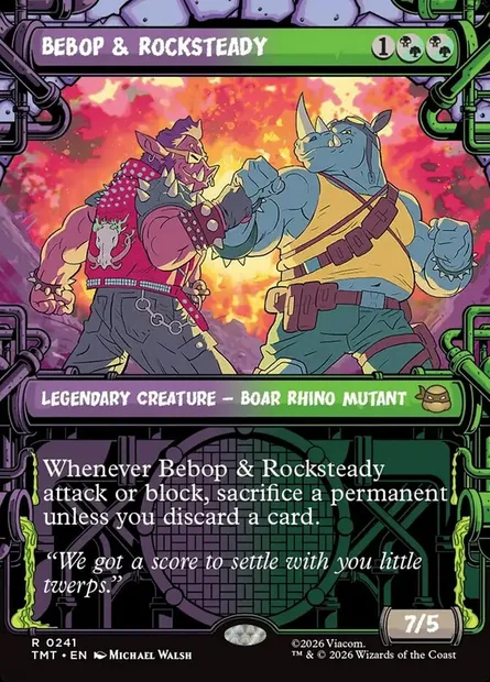 Bebop & Rocksteady, Magic card TMT 241 — Teenage Mutant Ninja Turtles set
