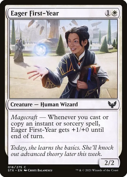 Eager First-Year, Magic card STX 16 — Strixhaven: School of Mages set