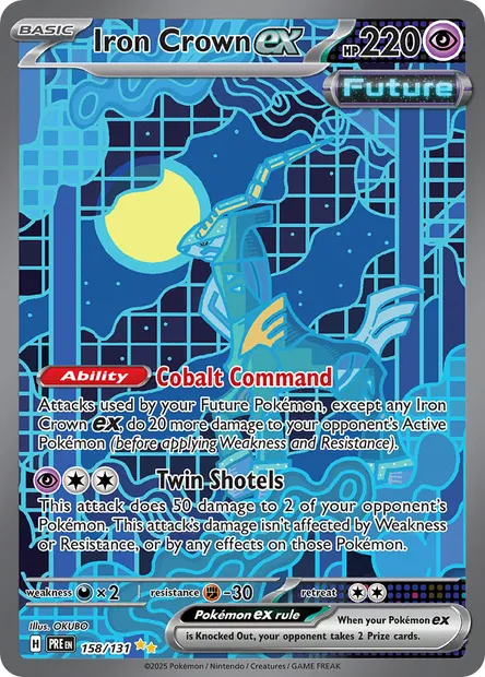 Iron Crown ex, Pokémon card PRE 158 — Prismatic Evolutions set