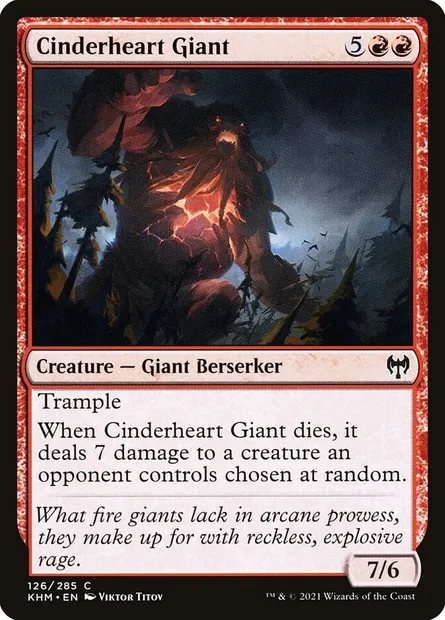 Cinderheart Giant, Magic card KHM 126 — Kaldheim set