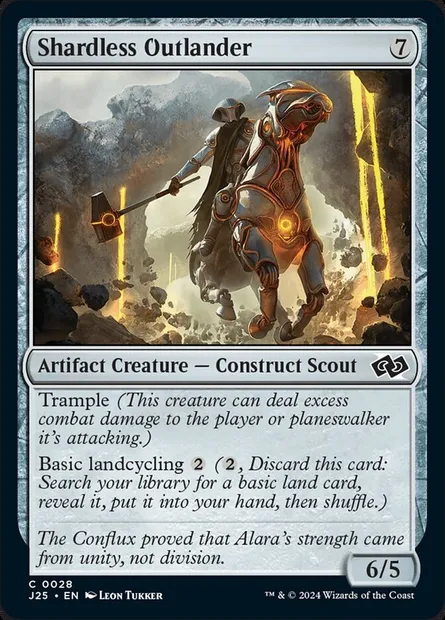 Shardless Outlander, Magic card J25 28 — Foundations Jumpstart set