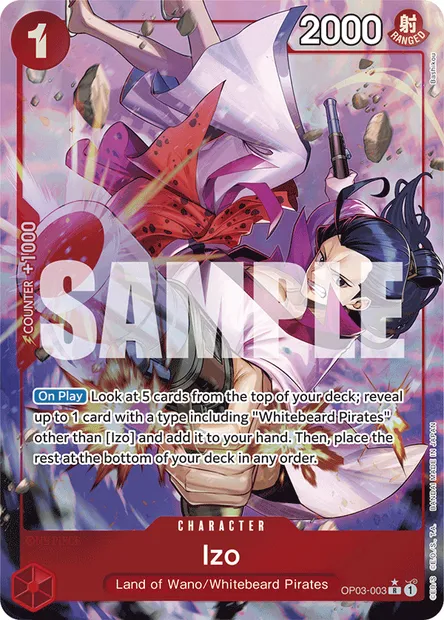 Izo, carte One Piece OP03-003 — extension PILLARS OF STRENGTH