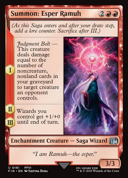 Summon: Esper Ramuh, Magic card FIN 161 — Final Fantasy set