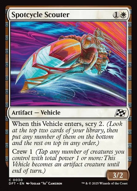 Spotcycle Scouter, Magic card DFT 30 — Aetherdrift set