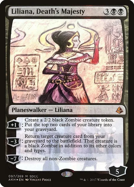 Liliana, majesté de la mort, carte Magic PS17 97 — extension San Diego Comic-Con 2017