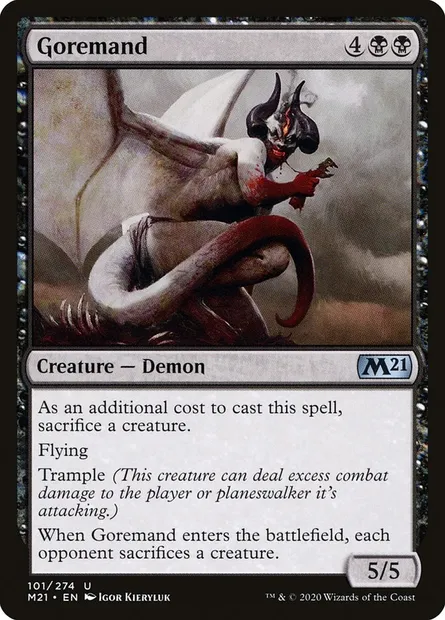Goremand, Magic card M21 101 — Core Set 2021 set