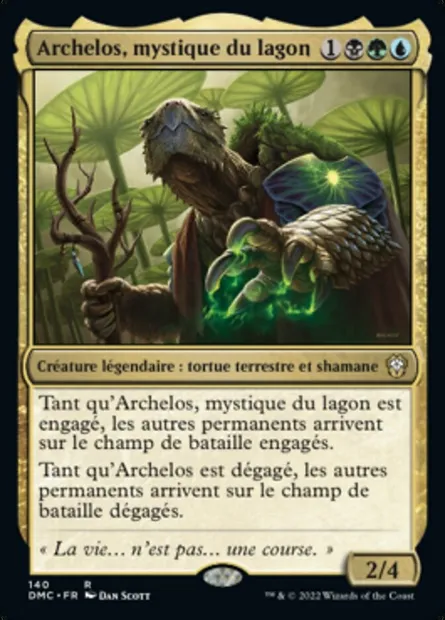 Archelos, mystique du lagon, carte Magic DMC 140 — extension Dominaria United Commander