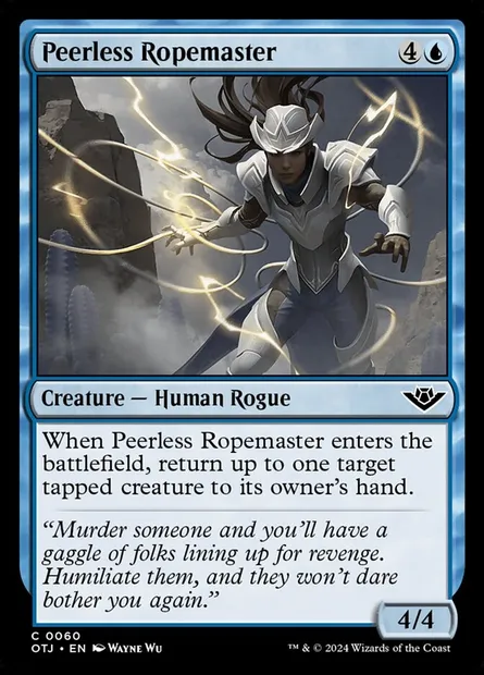 Peerless Ropemaster, Magic card OTJ 60 — Outlaws of Thunder Junction set