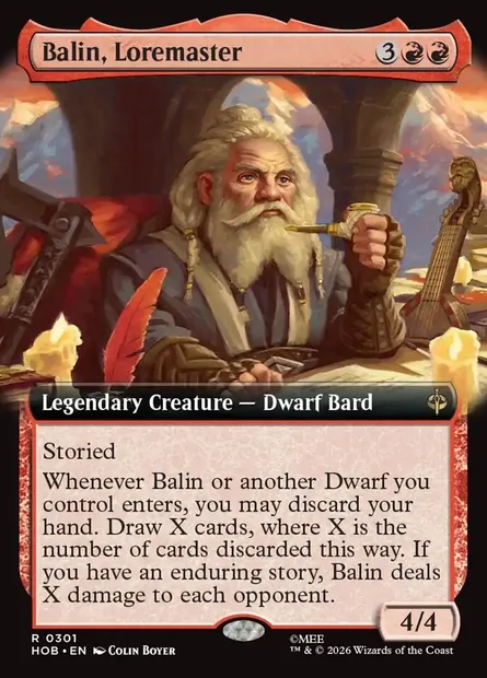Balin, Loremaster, Magic card HOB 301 — The Hobbit set