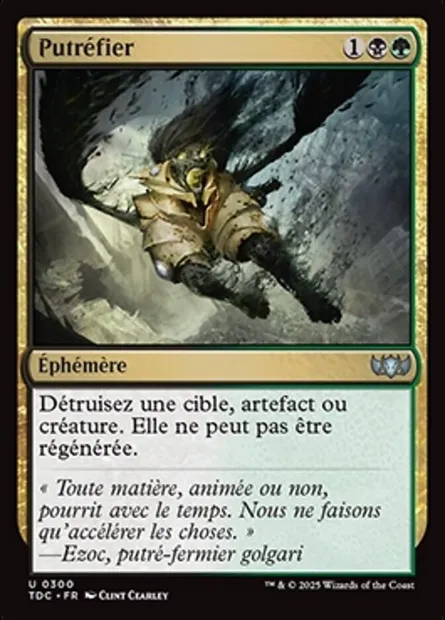 Putréfier, carte Magic TDC 300 — extension Tarkir: Dragonstorm Commander