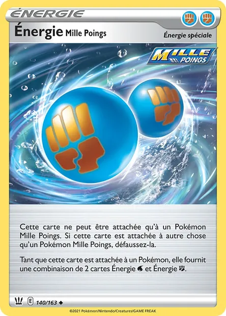 Énergie Mille Poings, carte Pokémon BST 140 — extension Styles de combat