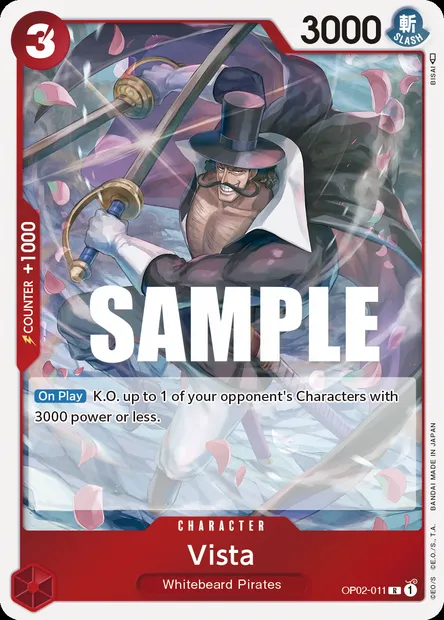 Vista, carte One Piece OP02-011 — extension PARAMOUNT WAR