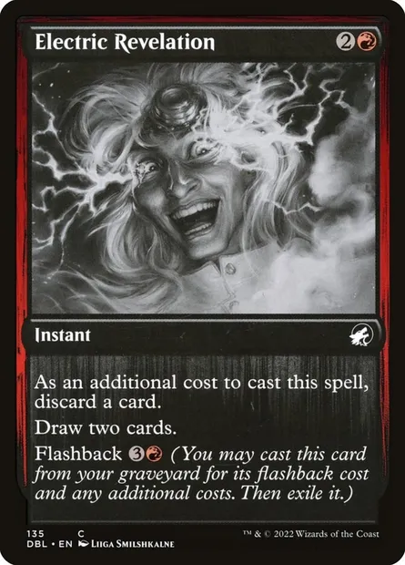 Révélation électrique, carte Magic DBL 135 — extension Innistrad : Double Programme