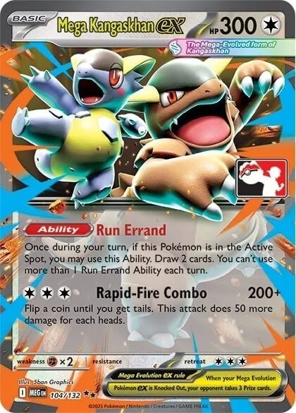 Mega Kangaskhan ex, Pokémon card PPS 104-3 — Play! Pokémon Prize Pack Series set