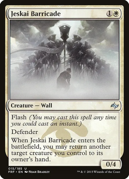 Jeskai Barricade, Magic card FRF 15 — Fate Reforged set