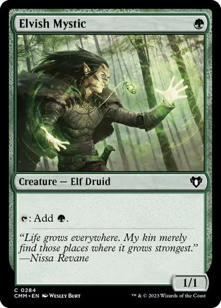 Elvish Mystic, Magic card CMM 284 — Commander Masters set