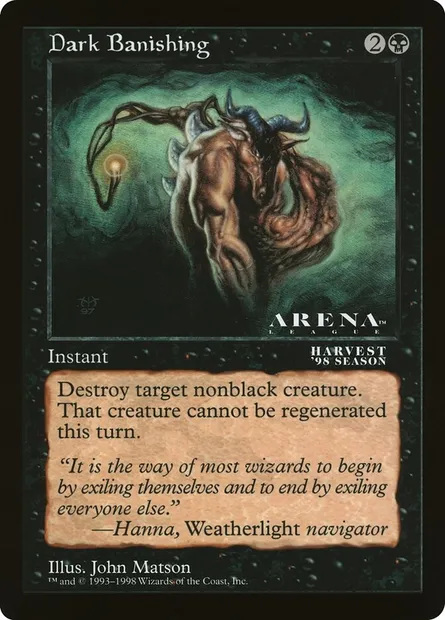 Dark Banishing, Magic card OLEP 56 — Oversized League Prizes set