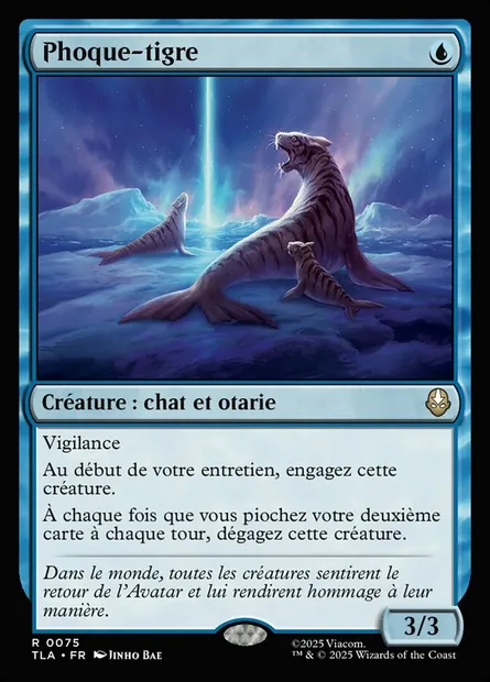 Phoque-tigre, carte Magic TLA 75 — extension Avatar: The Last Airbender