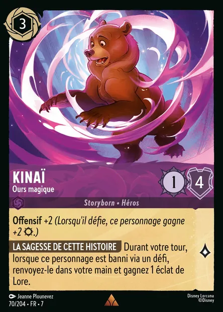 Kinaï - Ours magique, carte Disney Lorcana CH7-070 — extension L'île d'Archazia