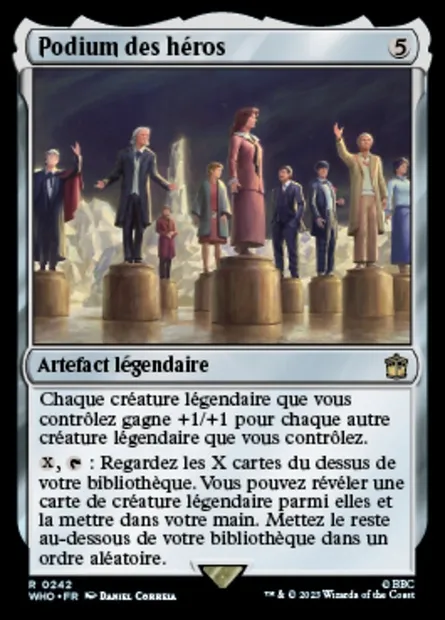 Podium des héros, carte Magic WHO 242 — extension Doctor Who