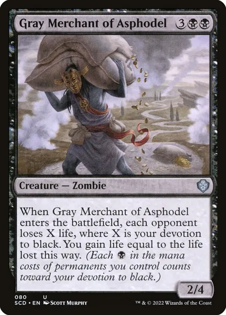 Gray Merchant of Asphodel, Magic card SCD 80 — Starter Commander Decks set