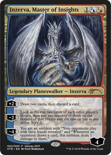 Inzerva, Master of Insights, Magic card PH17 2 — 2017 Heroes of the Realm set