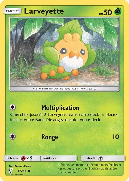 Larveyette, carte Pokémon UNM 6 — extension Harmonie des Esprits