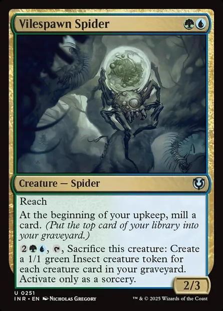 Araignée vile engeance, carte Magic INR 251 — extension Innistrad Remastered