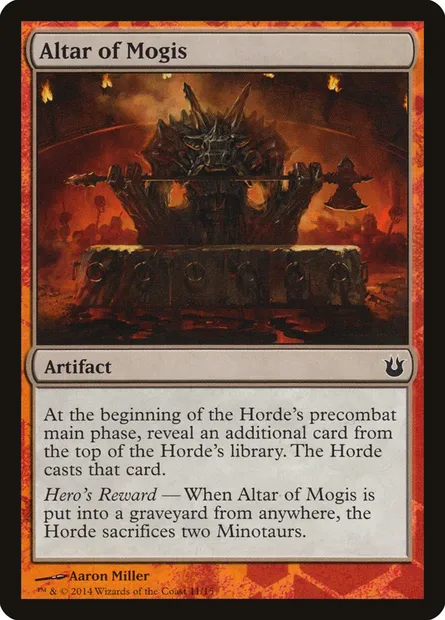 Altar of Mogis, carte Magic TBTH 11 — extension Battle the Horde