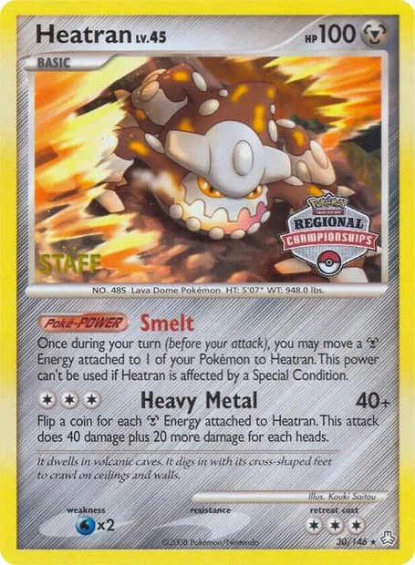 Heatran, carte Pokémon LGP 030s — extension League Promos