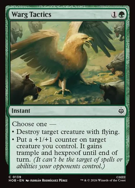 Warg Tactics, Magic card HOB 139 — The Hobbit set
