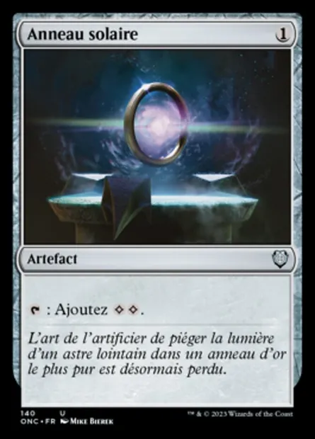 Anneau solaire, carte Magic ONC 140 — extension Phyrexia: All Will Be One Commander
