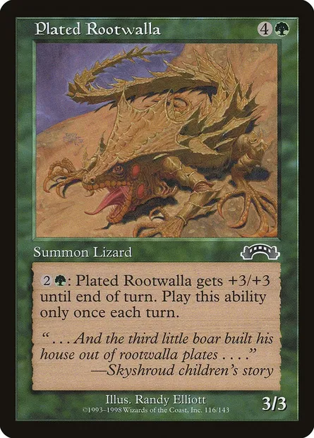 Plated Rootwalla, Magic card EXO 116 — Exodus set