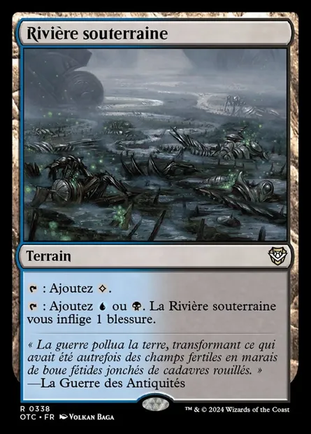Rivière souterraine, carte Magic OTC 338 — extension Outlaws of Thunder Junction Commander