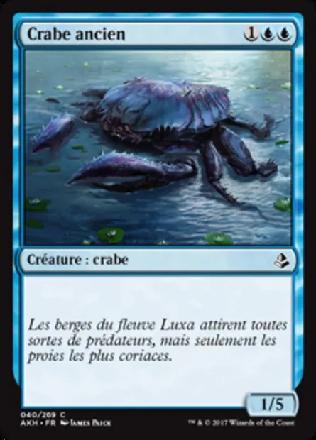 Crabe ancien, carte Magic AKH 40 — extension Amonkhet