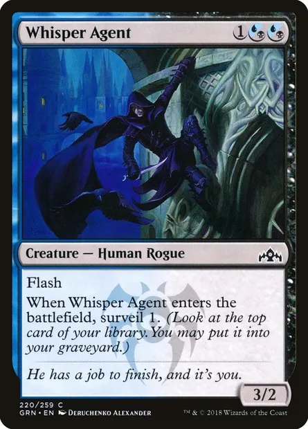 Whisper Agent, Magic card GRN 220 — Guilds of Ravnica set