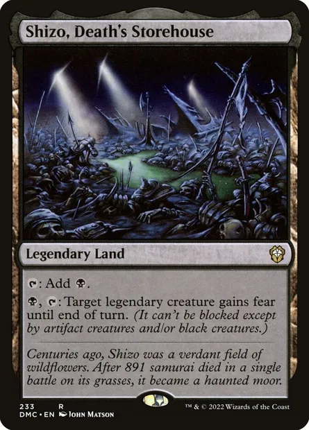 Shizo, Death's Storehouse, Magic card DMC 233 — Dominaria United Commander set