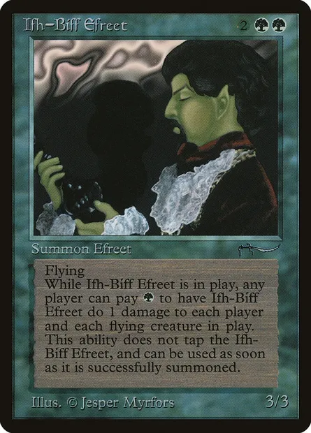 Ifh-Bíff Efreet, carte Magic ARN 50 — extension Arabian Nights
