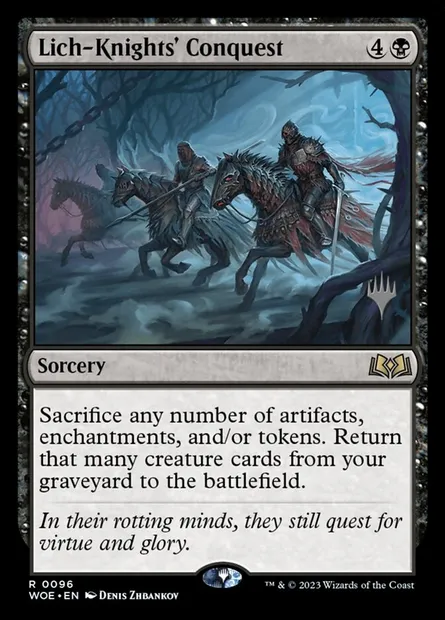Lich-Knights' Conquest, Magic card PWOE 96p — Wilds of Eldraine Promos set