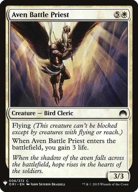 Prêtre de bataille avemain, carte Magic PLST ORI-6 — extension The List